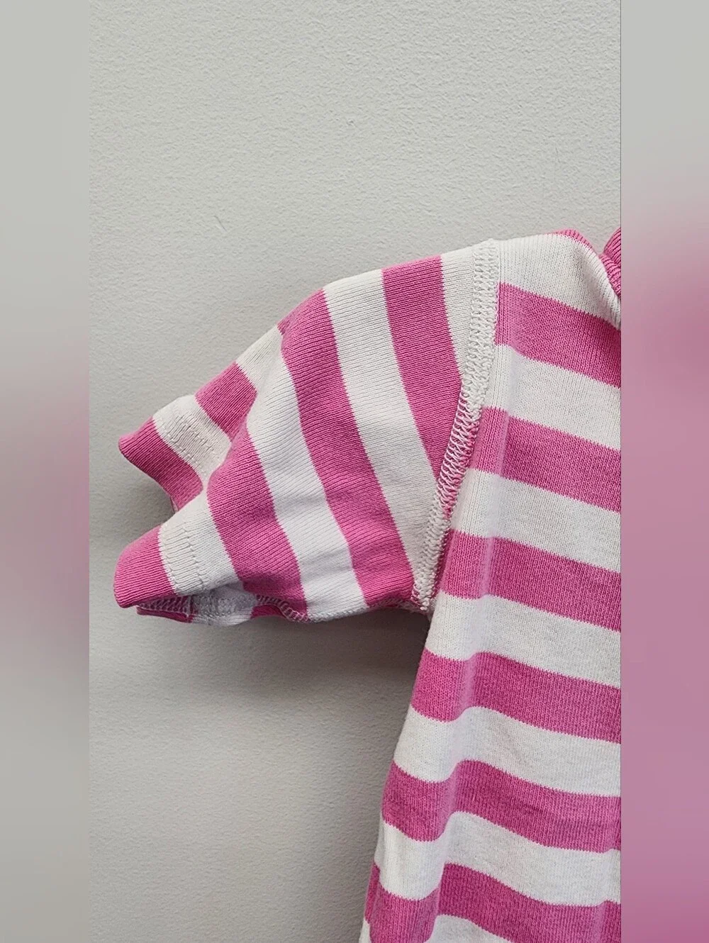 Hanna Andersson Pink White Stripe Organic Cotton Pajama Set Size 3 90cm